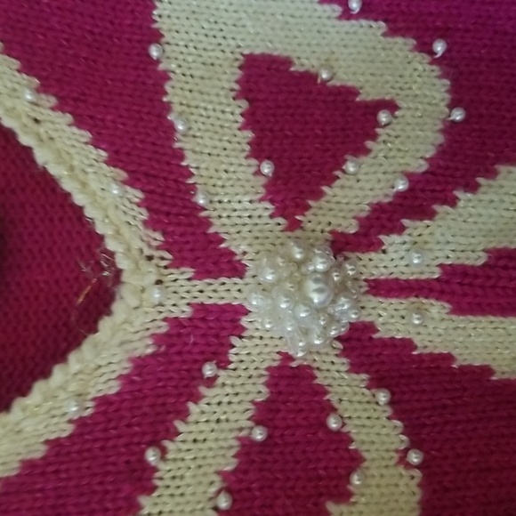 Jaclyn Smith Beautiful Pearl Sweater Large hot pink - Picture 5 of 12